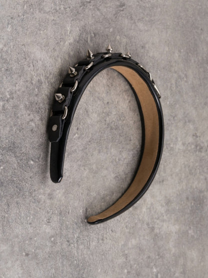 Black Gothic Buckle Decorated Studs Design KC