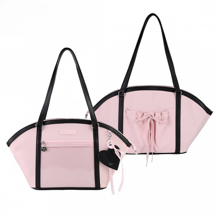 Black&Pink Fan-shaped Ita Shoulder Bag