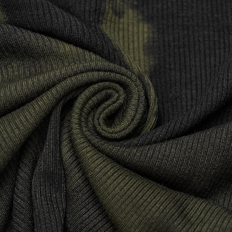 Black and Green Sexy Printed Tube Top