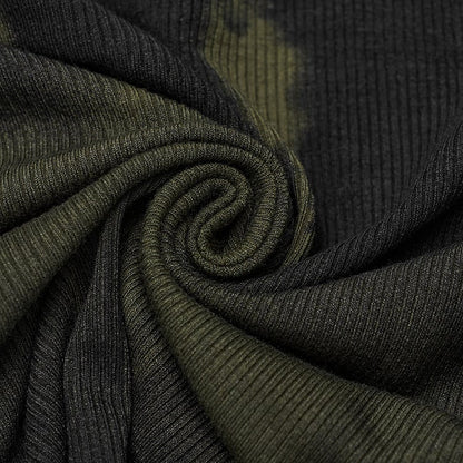 Black and Green Sexy Printed Tube Top