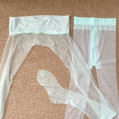 Pink/Green Sheer Tights