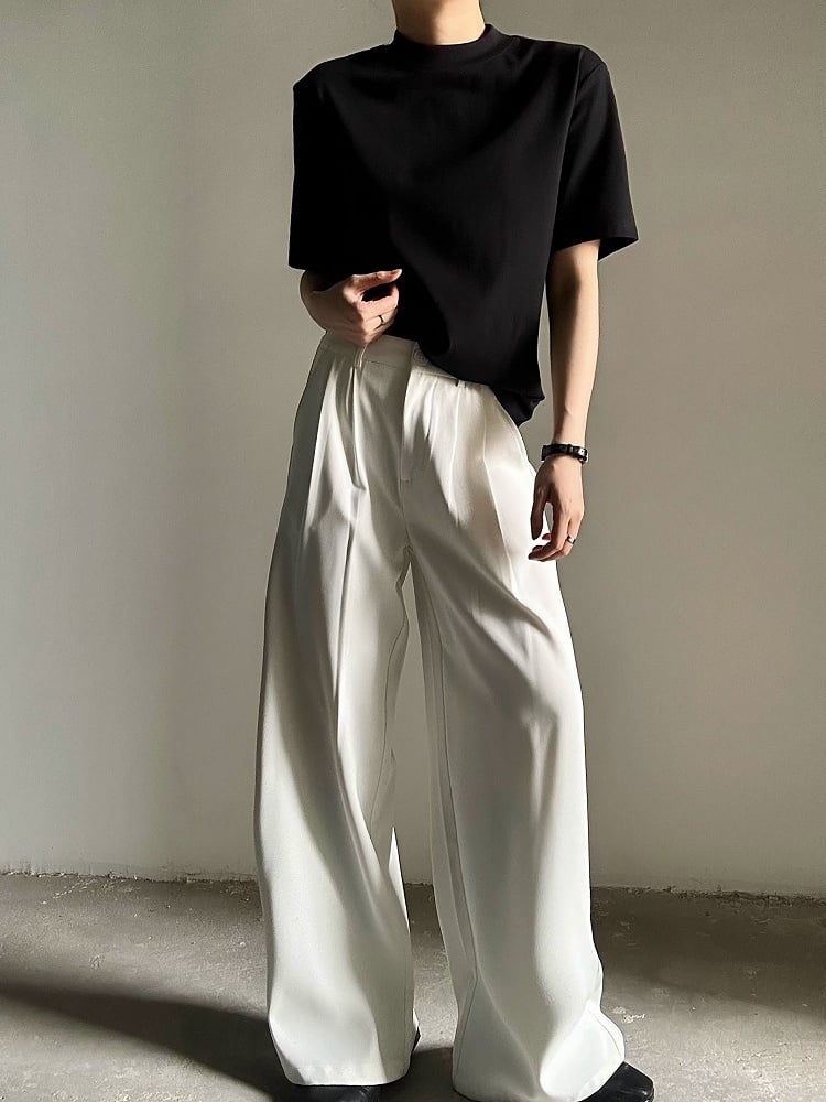 Ouji Lolita Black Unisex Short Sleeve Mock Neck T-shirt