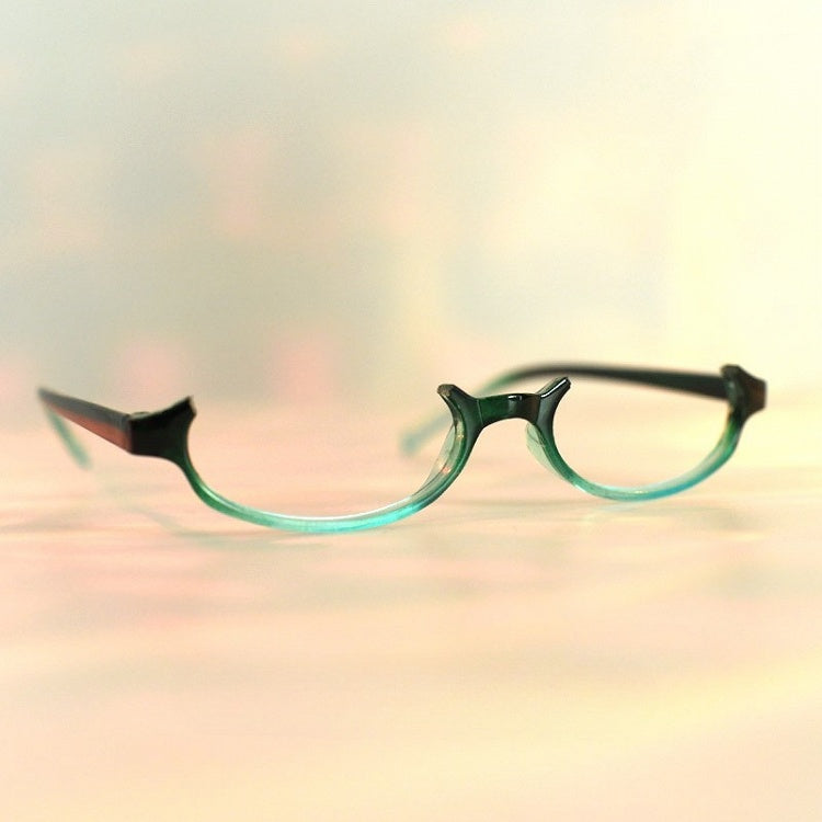Green Cyberpunk Semi-rimless Glasses Lensless Eyeglasses Frame