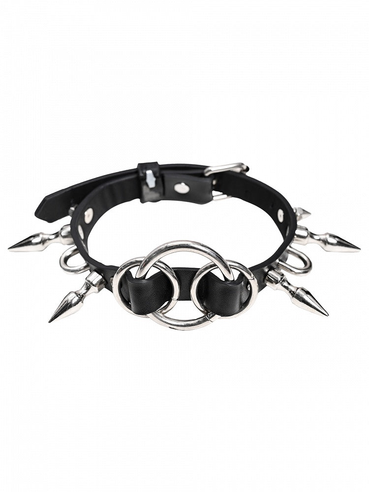 Punk Studs Black PU Choker