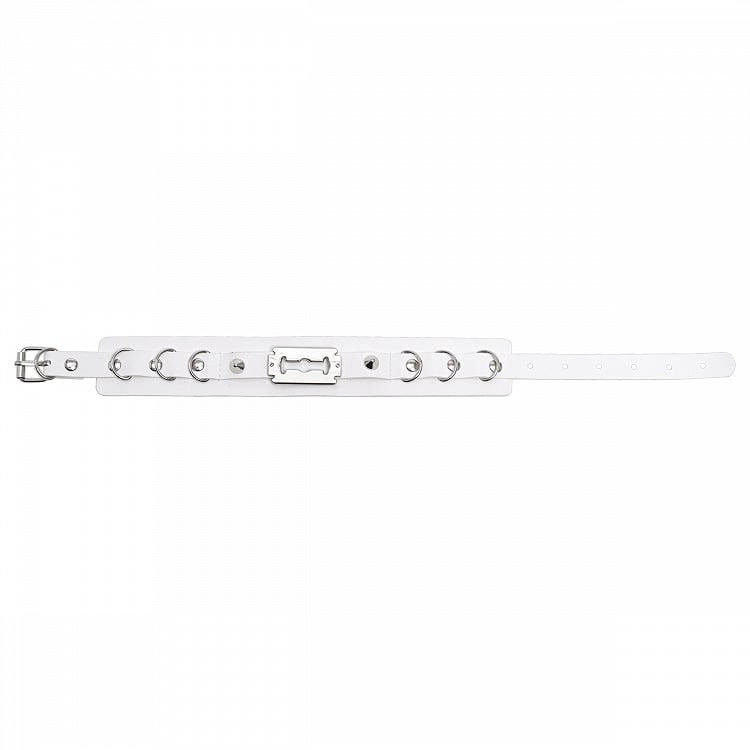 Punk Studs White Blade Design PU Choker