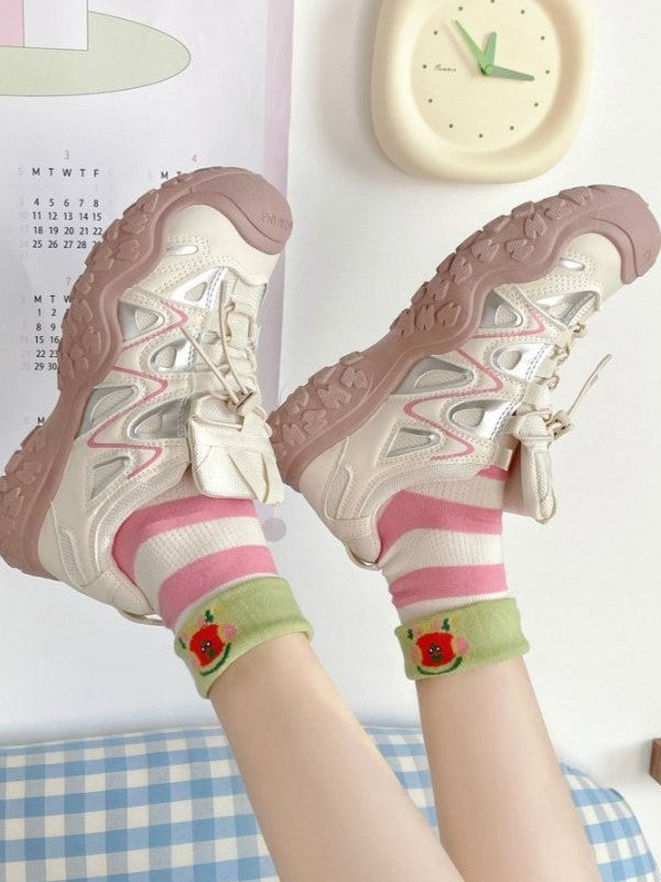 9 Options Colorful Kitty/Puppy/Bear Print Striped Pattern Calf Socks