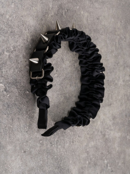 Black Gothic Studs Design Ruffled KC