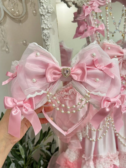 4 Color Options Beaded And Rhinestone Decorated Bowknot KC