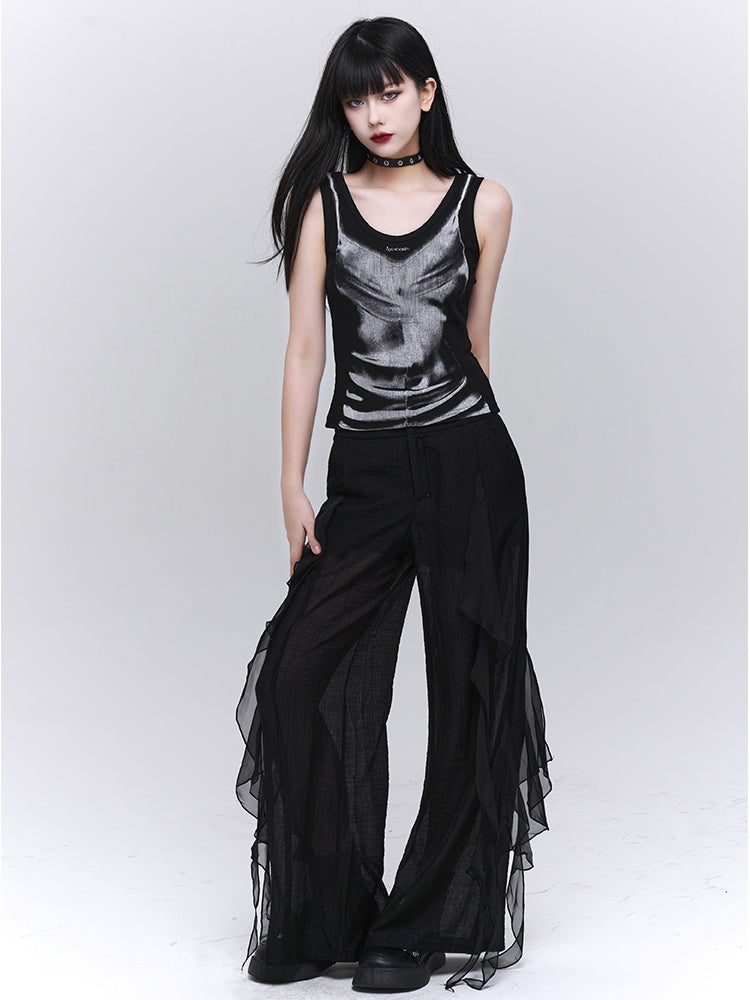 White/Black Glomorous Slim-fitting Tank Top