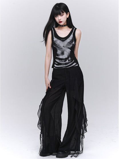 White/Black Glomorous Slim-fitting Tank Top