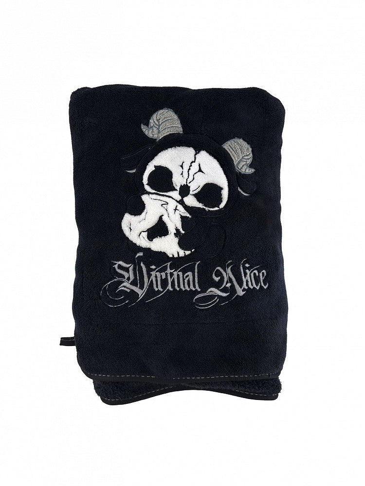 Black and White Grim Reaper Gothic Bath Towel