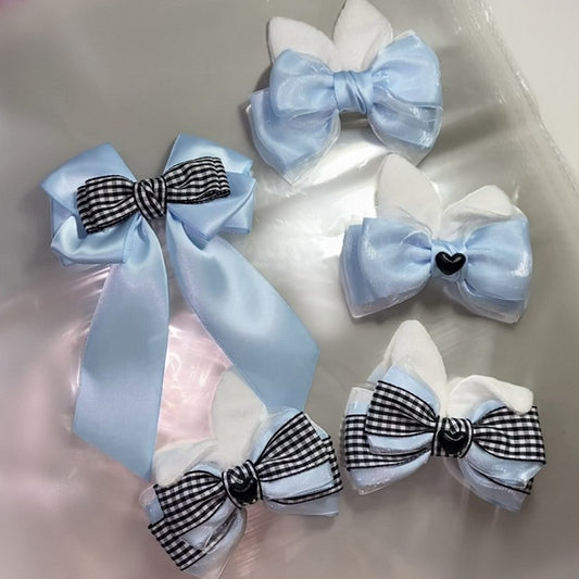 Clearance-Option #3 Alice Blue Plush Bunny Ear Design Hairclip