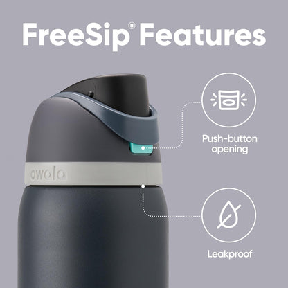 Owala FreeSip Insulated Stainless Steel Water Bottle with Straw for Sports, Travel, and School BPA-Free Sports Water Bottle, 24 oz, Beach House