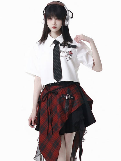 Black Elastic Waist Skirt