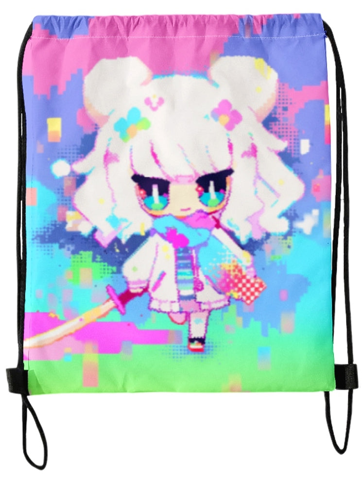 Colorful Y2K Cartoon Print Bag