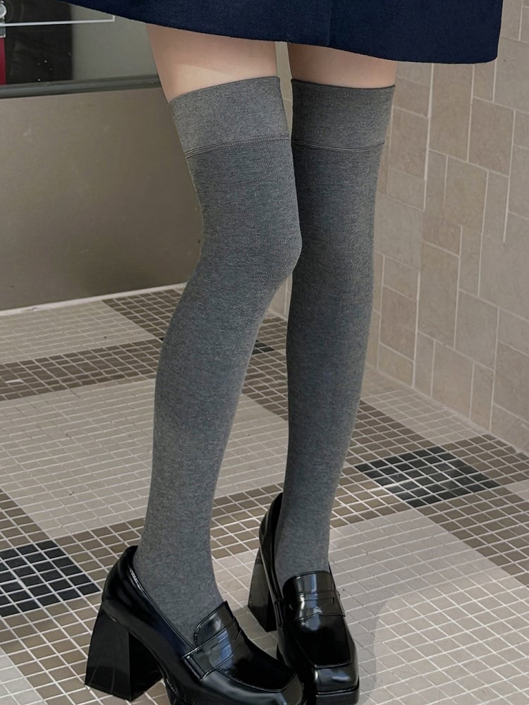 Off-white/Black/Dark Grey/Grey/Coffee Paw Thicken Overknee Stockings