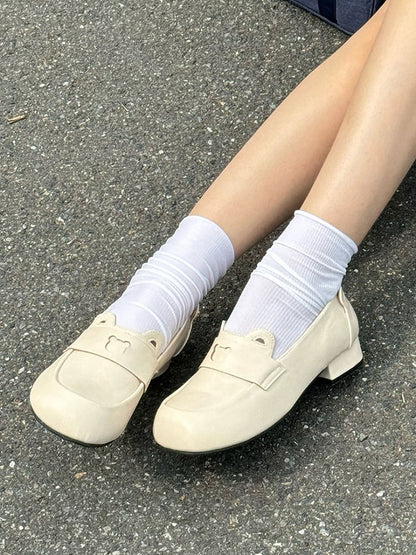 Beige Bear Design JK Slipons