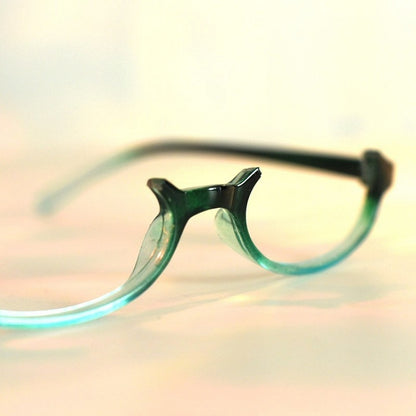 Green Cyberpunk Semi-rimless Glasses Lensless Eyeglasses Frame