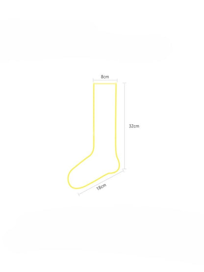 Pink/White Rhinestone Floral Decorated Over-knee Stockings