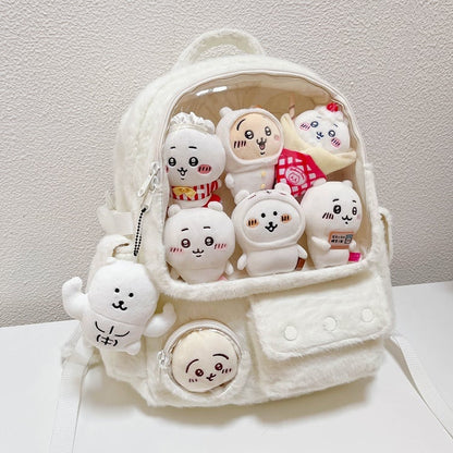 White Plush Ita Backpack
