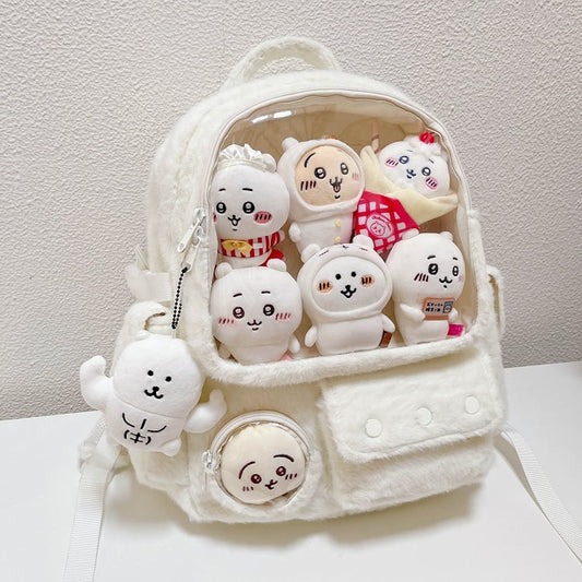 White Plush Ita Backpack