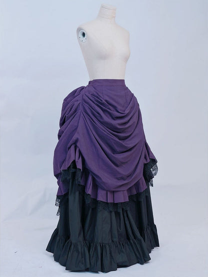 Clearance - Size M for Waist 72CM Victorian Bustle Historical Costume Skirt