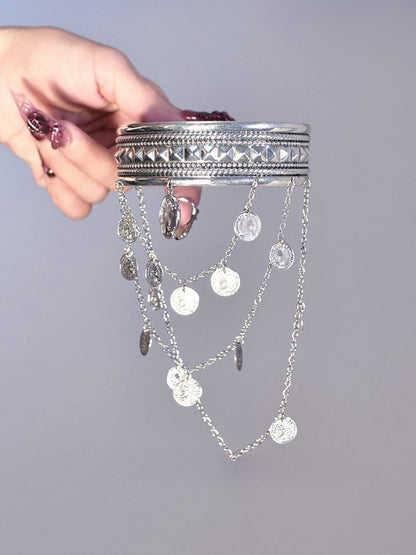 Silver/Gold Cyberpunk Chains Arm Cuff