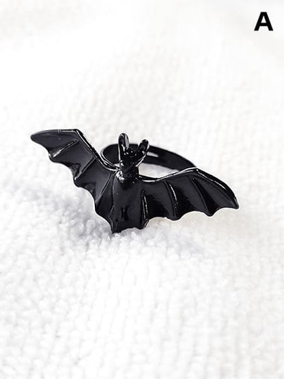 Gothic Vampire Bat/Coffin Adjustable Ring