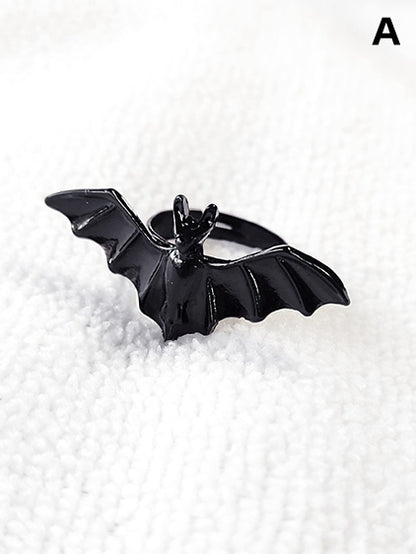 Gothic Vampire Bat/Coffin Adjustable Ring