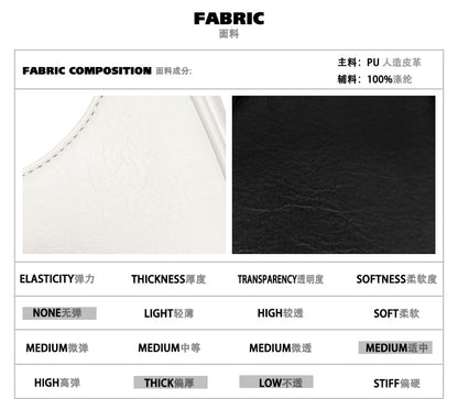 White Kitty Crescent-shaped PU Tote Bag