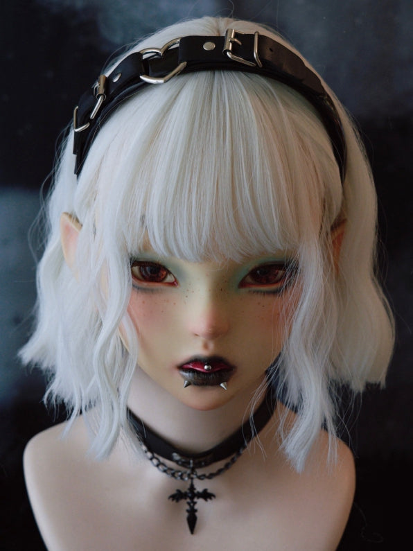 Black Gothic Buckle Decorated Heart Design KC