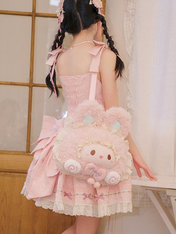 Pink Kawaii Bunny Plush Crossbody/Shoulder Bag