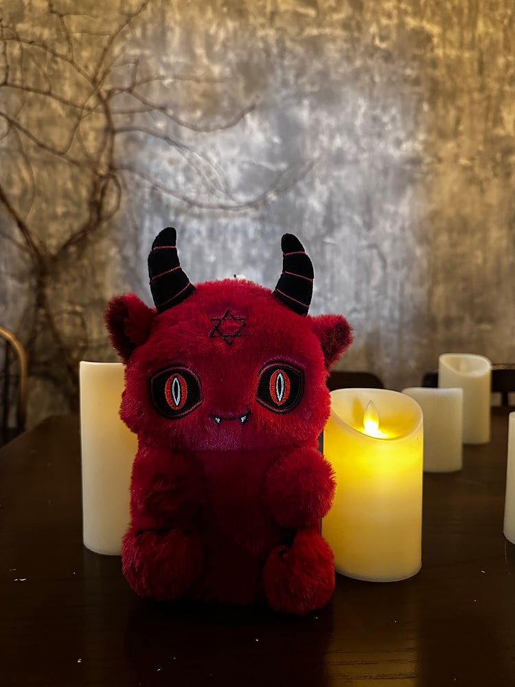 Red Devil Y2K Gothic Plush Doll Bag