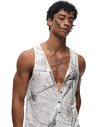 Dripping Spider Web Necklace