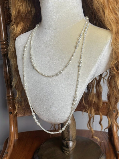 White Beaded Necklace