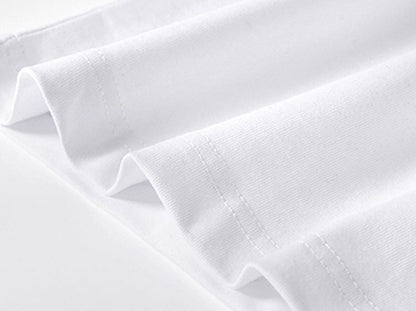 Black/White Round Neck Cyberpunk T-shirt