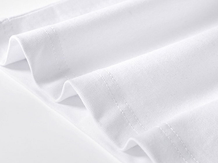 Black/White Round Neck Cyberpunk T-shirt