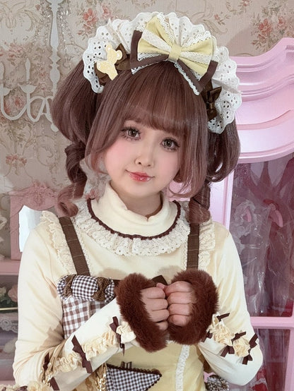 3 Color Options Bowknot Details Lace Trim KC