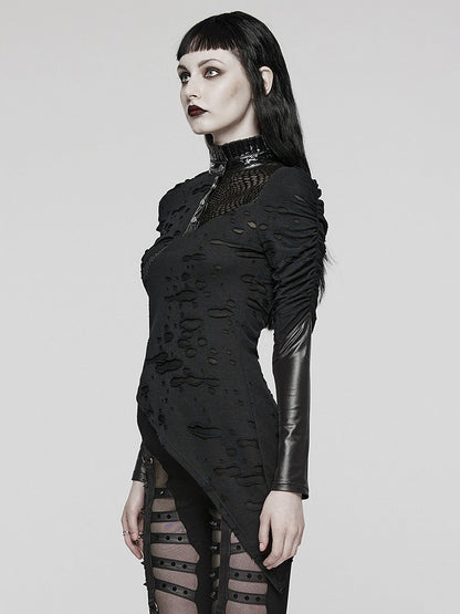 Black Punk Irregular Slim Tee