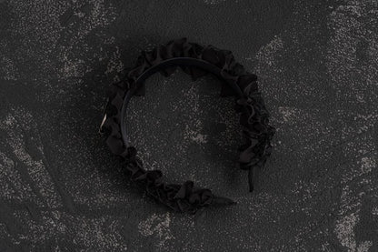 Handmade Side Buckle Black Ruffled KC