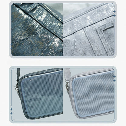 Light Blue PU Ita Crossbody Bag