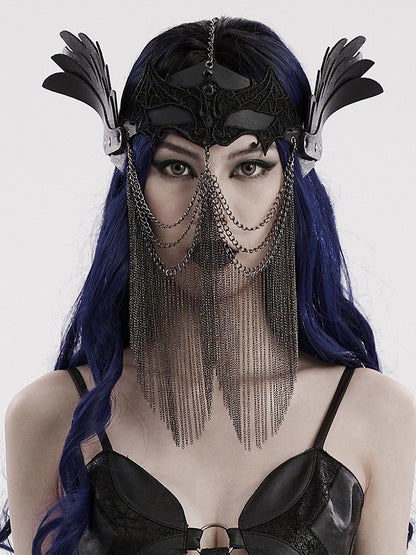 Black Punk Chain Mask
