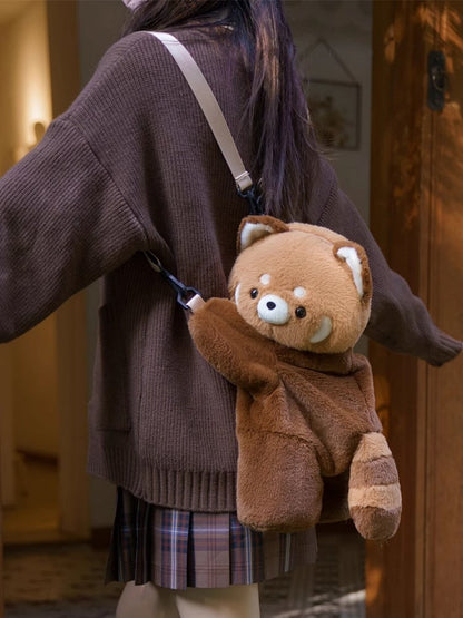 Cute Red Panda Brown 23cm/28cm/40cm Plush Backpack/Crossbody