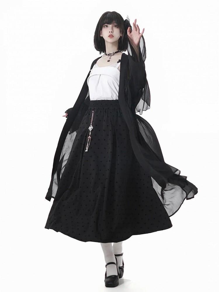 White Bowknot Details Cheongsam Style Knit Cami Top