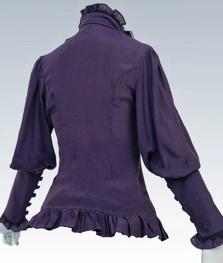 Clearance - Size S for Bust 86CM Victorian Bustle Historical Costume Purple Shirt