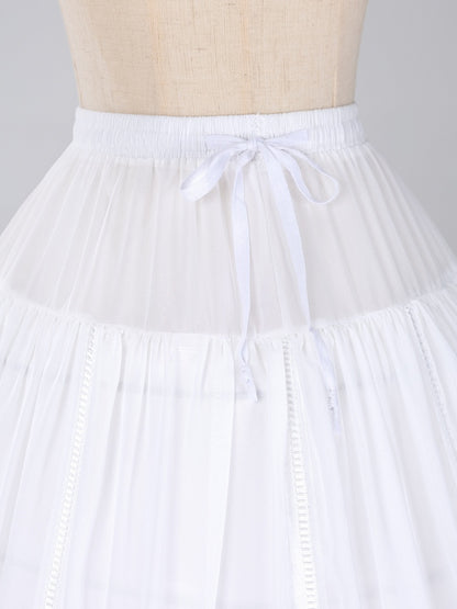 Glittering Stars Adjustable Length Gorgeous Fish-bone Petticoat White/Beige/Black