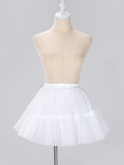 White 37cm Puffy Petticoat with Bloomers Lining