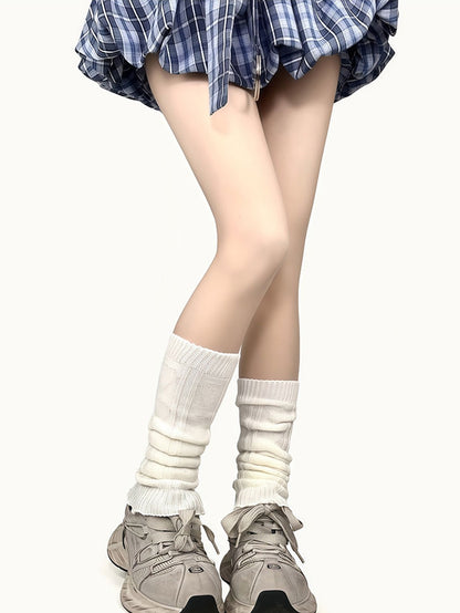 Blue/Yellow/Black/White Knitted Leg Warmers