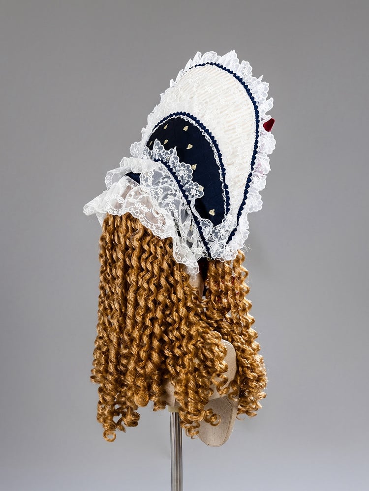 Snow White Vibes Dark Blue and Red Boned Corset Top + Tiered Skirt Gorgeous Hime Lolita Full Set