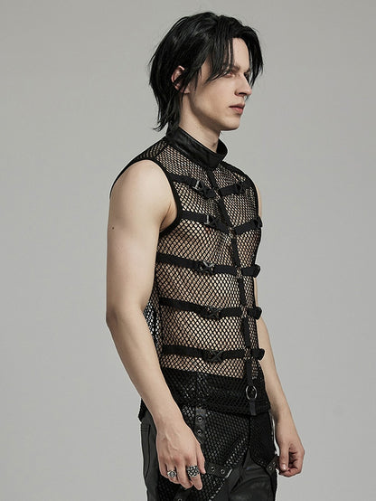 Punk Personalized Mesh Tank Top